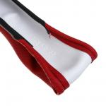 ЕРМАК Оплетка руля, Карбон - В, черная с красными вставками, + красный, размер М, полиуретан(PU)