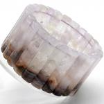 Браслет из Агата кружевного с включением аметиста сегмент 40*9мм, 128г