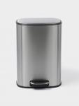 Ведро мусорное с педалью Stolz, 12 л, нержавеющая сталь, хром матовый