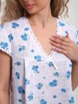 М121 Сорочка Света (синие цветы)