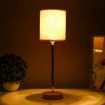 Лампа настольная 16012/1 E14 40 Вт дерево-хром 12.5?12.5?42 см