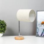 Лампа настольная 16012/1 E14 40 Вт дерево-хром 12.5?12.5?42 см