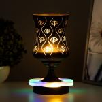 Аромалампа с подсветкой «Листья» GU10 35 Вт+RGB черный 11?11?23 см