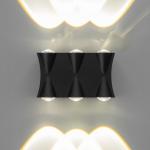 Бра BayerLux «Бисо», 6хLED, 6 Вт, 4000К, IP66, чёрный, 14?4.5?8 см