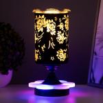 Аромалампа с подсветкой «Цветы» E14 40 Вт +RGB черный 10?10?24.5 см
