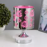 Аромалампа с подсветкой «Цветы» E14 40 Вт +RGB черный 12?12?22.5 см