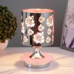 Аромалампа с подсветкой «Цветы» E14 40 Вт +RGB черный 12?12?22.5 см