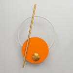 Бра «Алле» LED 17 Вт 3000К оранжевый золото 66?6.5?41 см