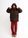 Куртка объемная женская зимняя шоколад