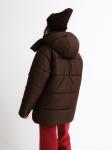 Куртка объемная женская зимняя шоколад
