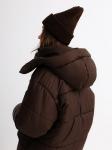 Куртка объемная женская зимняя шоколад