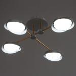 Люстра 1852/4 LED 64 Вт 3000-6000К серо-золотой 65?65?17 см BayerLux