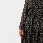 Платье мини женское MIST plus-size, размер 52, чёрное