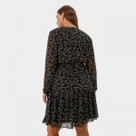 Платье мини женское MIST plus-size, размер 54, чёрное