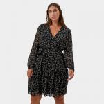 Платье мини женское MIST plus-size, размер 54, чёрное