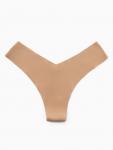 Трусы женские бразильяно бесшовные KAFTAN, бежевые, размер 44-46