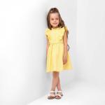 Платье для девочки KAFTAN: Summer cotton с крылышками, жёлтое, рост 122-128 см