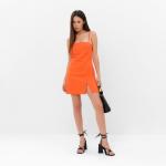 Платье мини женское MIST Summer time, оранжевое, размер 42