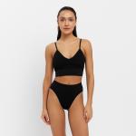 Комплект нижнего белья женский (топ, трусы) Collorista, чёрный, размер 42-44