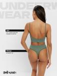 Комплект нижнего белья женский (топ, трусы) Collorista, зелёный, размер 42-44