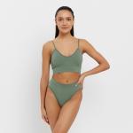 Комплект нижнего белья женский (топ, трусы) Collorista, зелёный, размер 42-44