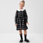 Платье детское KAFTAN «Клетка», чёрное, рост 146-152 см