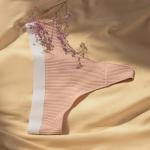 Трусы женские бразильяно MINAKU в рубчик, набор 3 шт., размер 48-50, белые, бежевые, чёрные