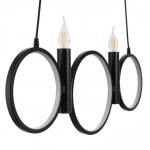 Люстра BayerLux 1603/5BK LED 45 Вт 4000К+2?40 Вт Е14 черный 80?30 см