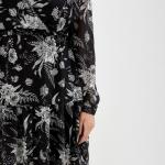 Платье мини женское MIST plus-size, размер 50, чёрное