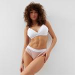 Трусы женские слипы MINAKU рубчик, набор 3 шт., размер 40-42, белые, бежевые, чёрные