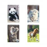 Блокнот на спирали ErichKrause Пушистики, А6, 80 листов, клетка_MIX-PACK