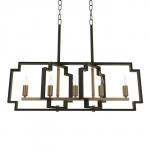 Люстра 2739/5 E14 40 Вт черно-золотой 29.5?7.8?25-97 см BayerLux