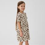 Платье для девочки KAFTAN: Leo love, бежевое, рост 98-104 см