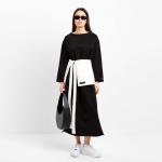 Платье миди женское с разрезом MIST, размер L-XL, чёрное