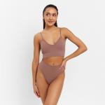 Комплект нижнего белья женский (топ, трусы) Collorista, цвет кофе, размер 42-44