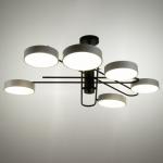 Люстра 625356/6 LED 78 Вт 3 режима 3000-6000К черный-белый 96?96?33 см