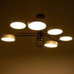 Люстра 625356/6 LED 78 Вт 3 режима 3000-6000К черный-белый 96?96?33 см