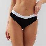 Трусы женские слипы MINAKU в рубчик, набор 3 шт., размер 48-50, чёрные