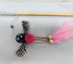 Игрушка - дразнилка на палочке ЦапЦап, птичка, розовые перья, 40*85см