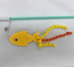 Игрушка - дразнилка на палочке ЦапЦап, рыбка, цвет желтый, 40*85см