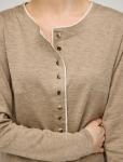 Бежевый Кардиган "Необработанный срез"