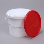 Бак-ведро пищевой, 5.7 л, пластиковый, с крышкой, белый