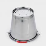 Ведро, 7 л, с крышкой, нержавеющая сталь