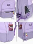 Рюкзак молодёжный на молнии, с карманами, двухцветный, размер 31?15?46 см, светло-сиреневый/сиреневый