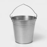 Ведро оцинкованное хозяйственное с ручкой, 5 л, d=21 см, h=20.5 см, ГОСТ