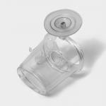 Держатель для зубных щёток и пасты самоклеящийся Доляна Elemental, 12.5?11.5?11 см, прозрачный