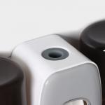 Держатель для зубных щёток с выдавливателем для зубной пасты, стакан 2 шт., 20?10.2?6.2 см, серый