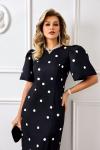 Платье AGATTI 5888 Черный с белым горохом