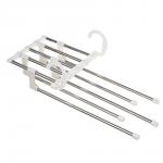 Вешалка для брюк тм VETTA, 5 уровней, раздвижная, 33x18x13 см, металл, пластик, цвет серый