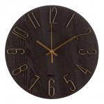 Часы настенные d=30см, корпус коричневый+золото "Классика", арт.3010-003